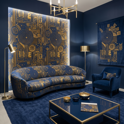 Iris Noir Dorado — Patrón de lujo sin costuras para papel tapiz, textiles y prendas de vestir | Diseño premium pintado a mano