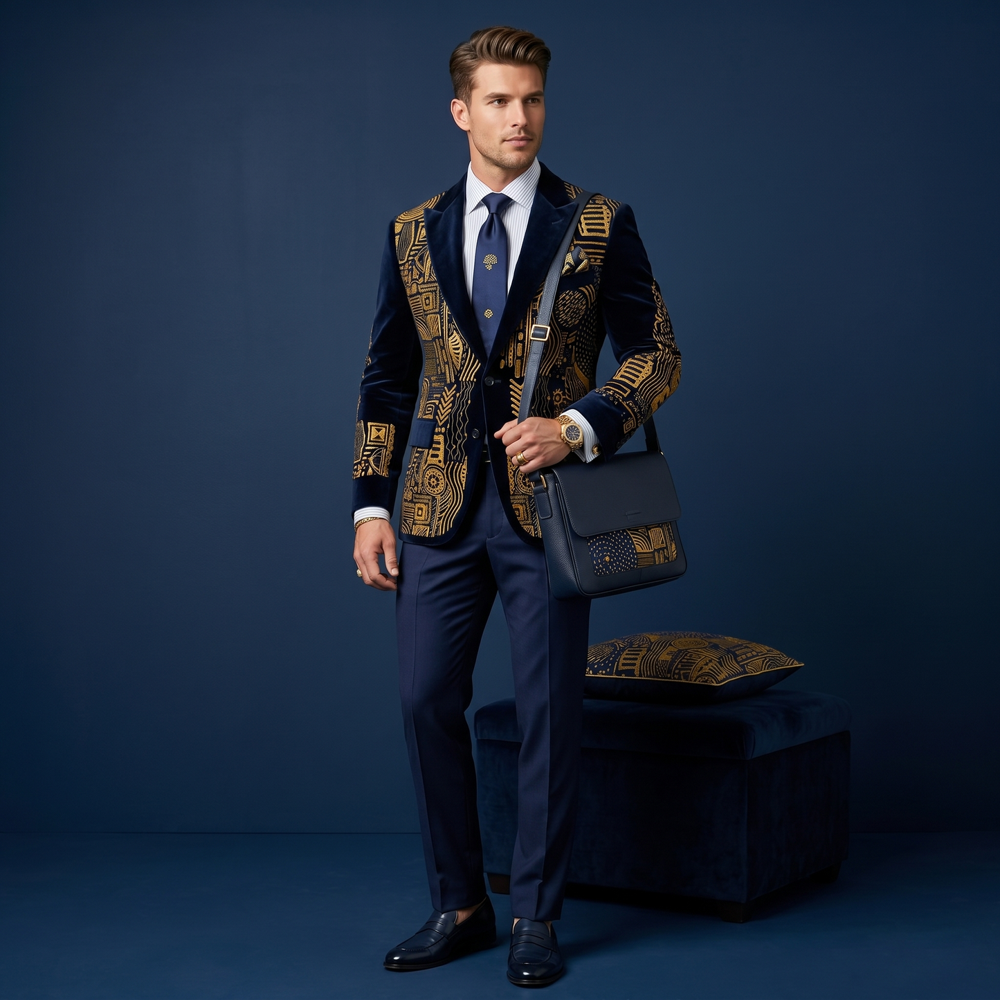 Iris Noir Dorado — Patrón de lujo sin costuras para papel tapiz, textiles y prendas de vestir | Diseño premium pintado a mano