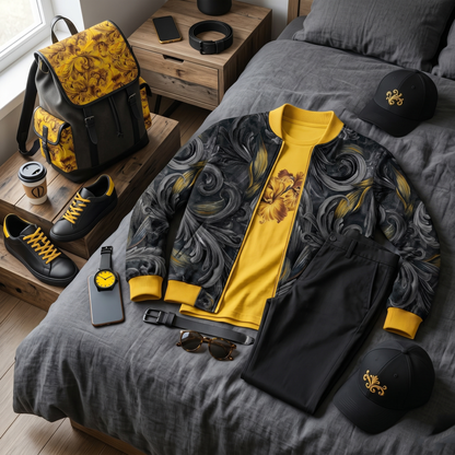 Golden Iris SOUL - Luxury Seamless Pattern for Wallpaper, Textile & Apparel | Hand-painted Premium Design