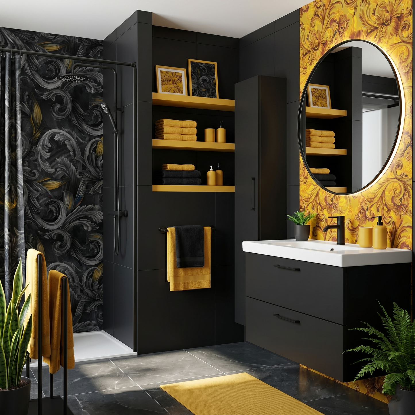 Golden Iris SOUL - Luxury Seamless Pattern for Wallpaper, Textile & Apparel | Hand-painted Premium Design