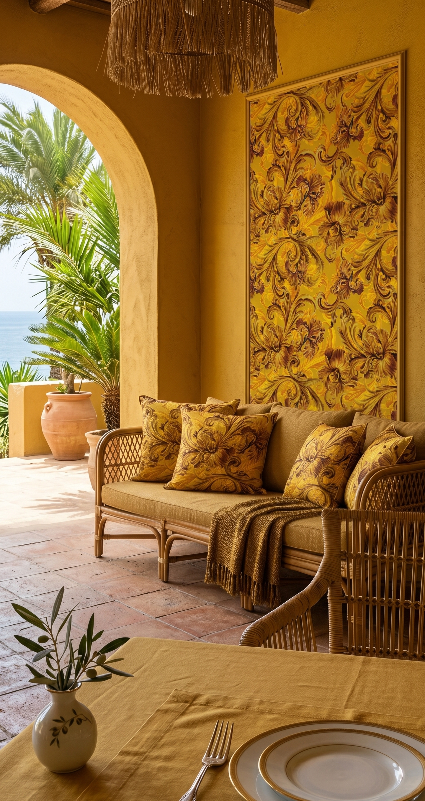 Golden Iris SOUL - Luxury Seamless Pattern for Wallpaper, Textile & Apparel | Hand-painted Premium Design