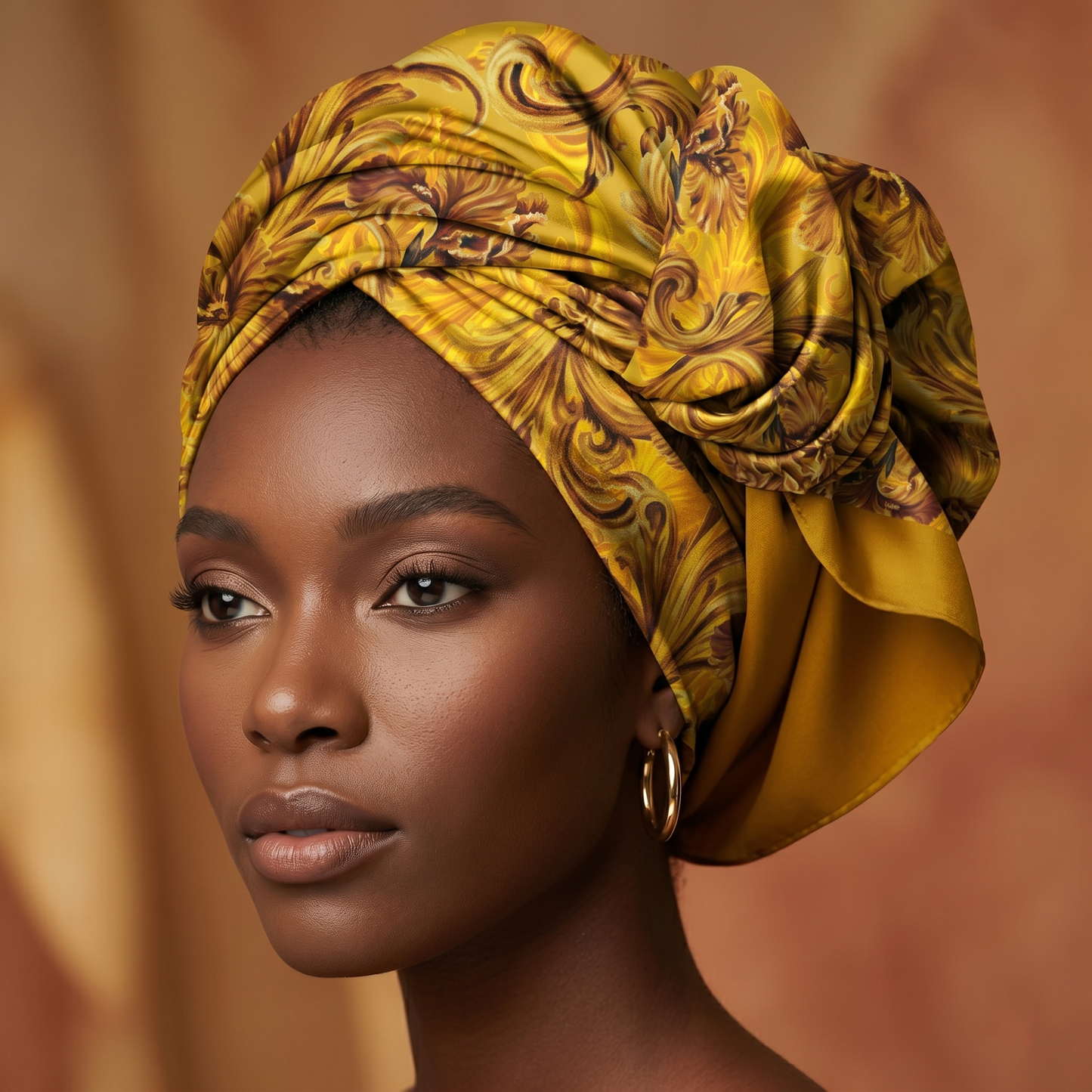 Golden Iris SOUL - Luxury Seamless Pattern for Wallpaper, Textile & Apparel | Hand-painted Premium Design