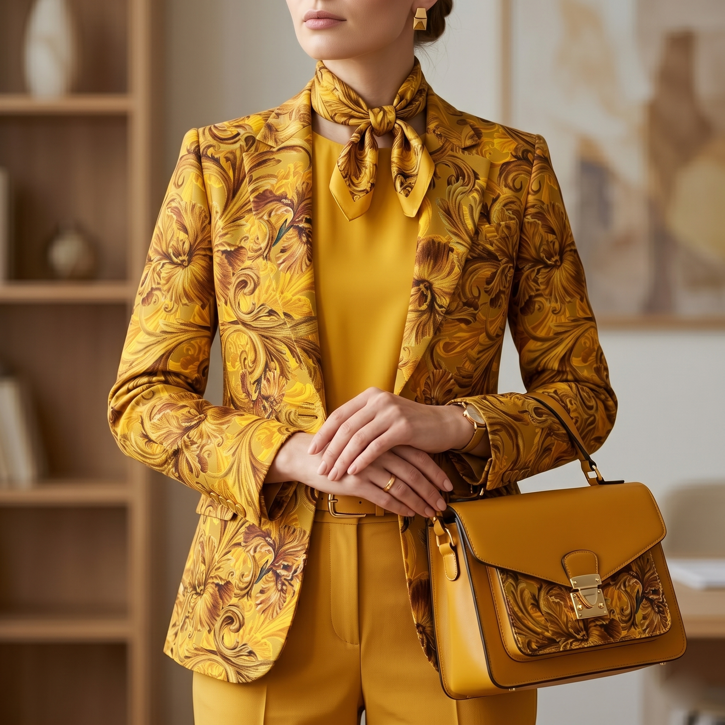 Golden Iris SOUL - Luxury Seamless Pattern for Wallpaper, Textile & Apparel | Hand-painted Premium Design
