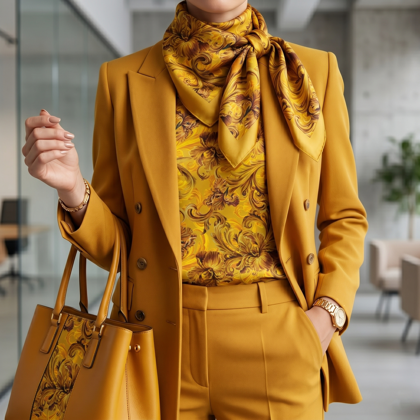 Golden Iris SOUL - Luxury Seamless Pattern for Wallpaper, Textile & Apparel | Hand-painted Premium Design