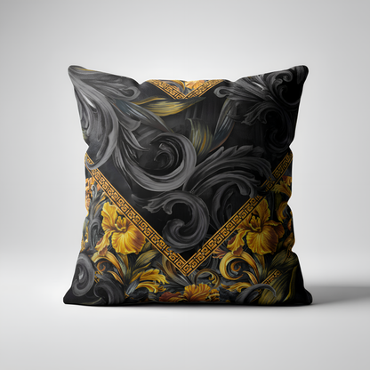 Iris Noir Dorado — Patrón de lujo sin costuras para papel tapiz, textiles y prendas de vestir | Diseño premium pintado a mano