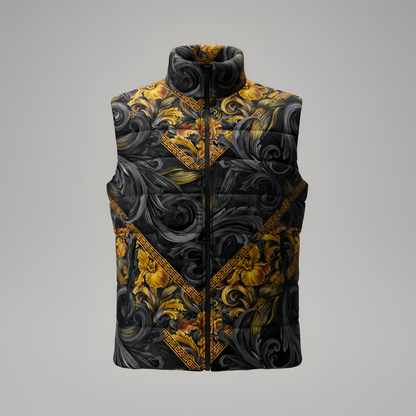 Iris Noir Dorado — Patrón de lujo sin costuras para papel tapiz, textiles y prendas de vestir | Diseño premium pintado a mano