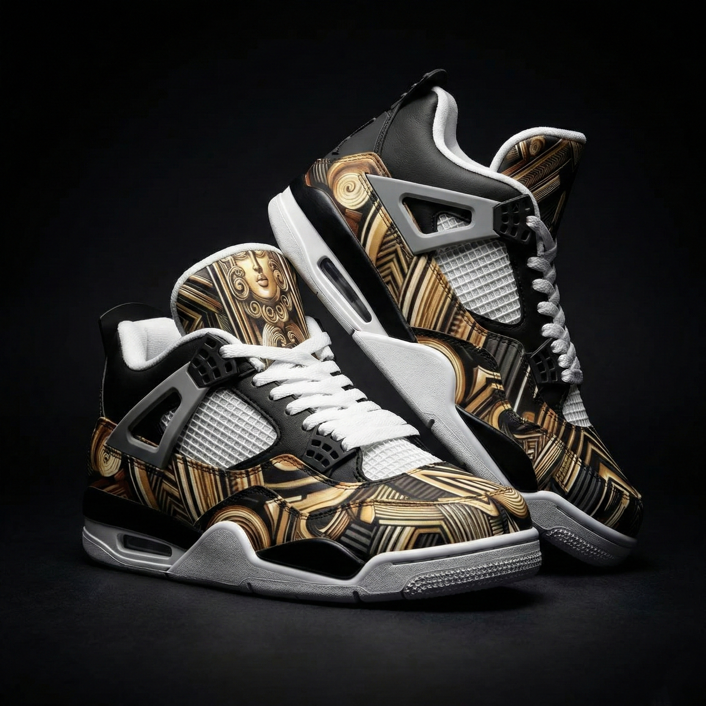 LUIS Luxury Art Deco Men's Basketball Shoes | Air Cushion & Geometric Style
