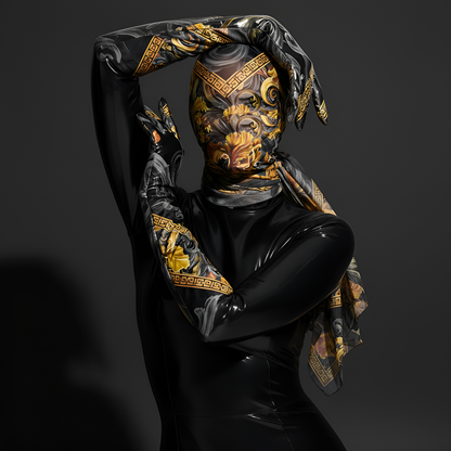 Iris Noir Dorado — Patrón de lujo sin costuras para papel tapiz, textiles y prendas de vestir | Diseño premium pintado a mano