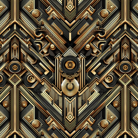 LUIS — Luxury Art Deco Geometric Pattern for Premium Wallpaper, Textiles & High-End Fashion