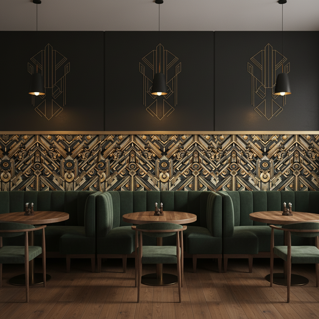 LUIS — Luxury Art Deco Geometric Pattern for Premium Wallpaper, Textiles & High-End Fashion