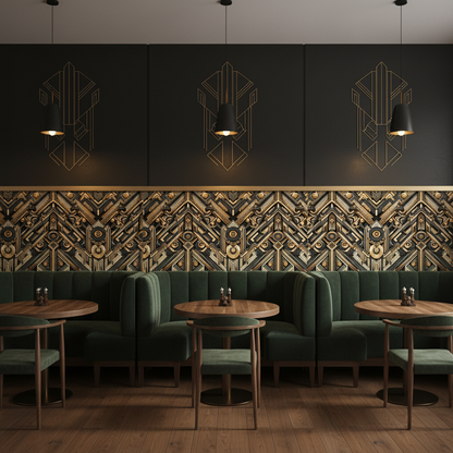 LUIS — Luxury Art Deco Geometric Pattern for Premium Wallpaper, Textiles & High-End Fashion