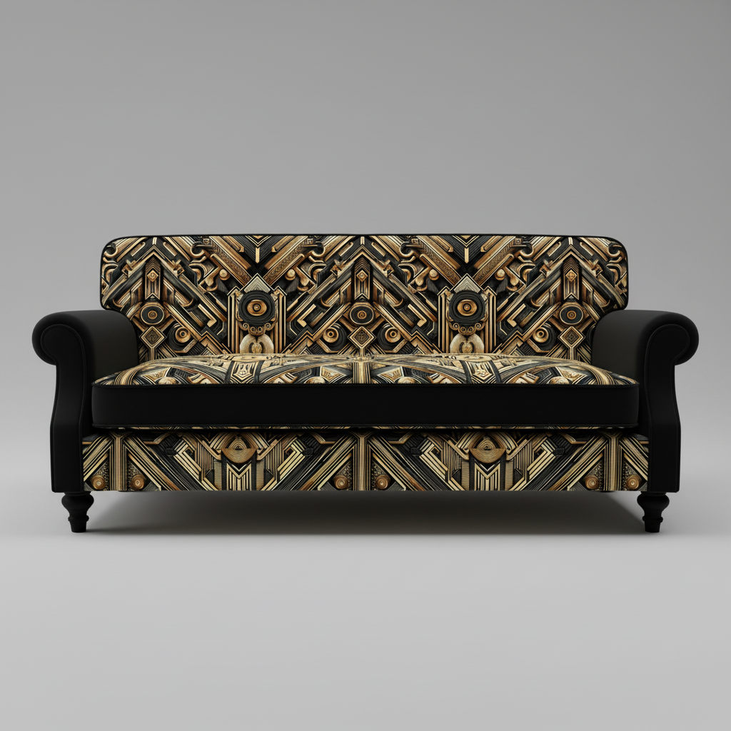 LUIS — Luxury Art Deco Geometric Pattern for Premium Wallpaper, Textiles & High-End Fashion