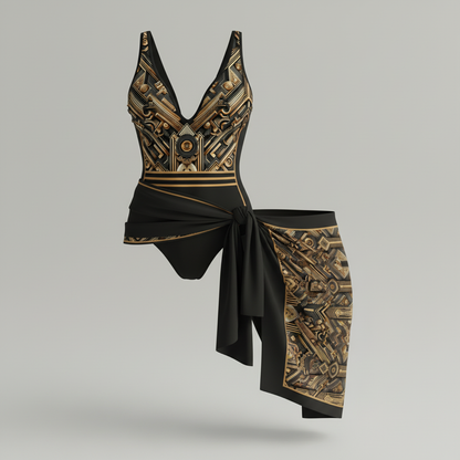 LUIS — Luxury Art Deco Geometric Pattern for Premium Wallpaper, Textiles & High-End Fashion