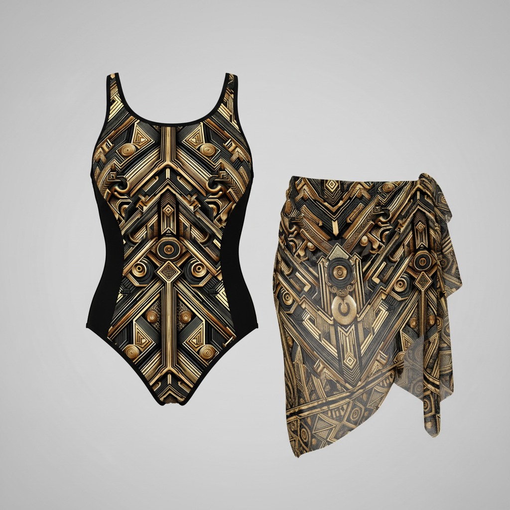 LUIS — Luxury Art Deco Geometric Pattern for Premium Wallpaper, Textiles & High-End Fashion