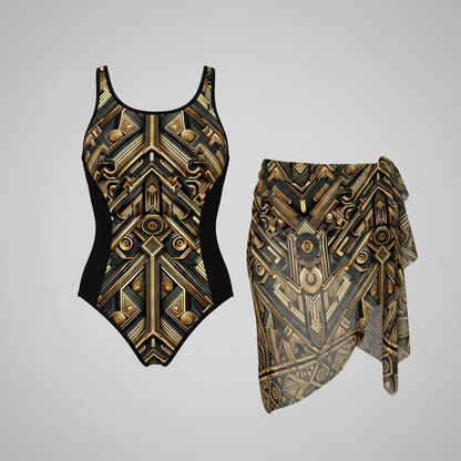 LUIS — Luxury Art Deco Geometric Pattern for Premium Wallpaper, Textiles & High-End Fashion