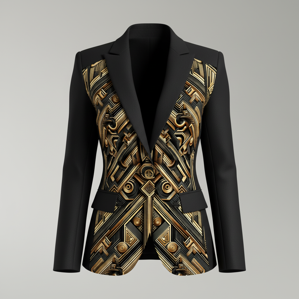 LUIS — Luxury Art Deco Geometric Pattern for Premium Wallpaper, Textiles & High-End Fashion