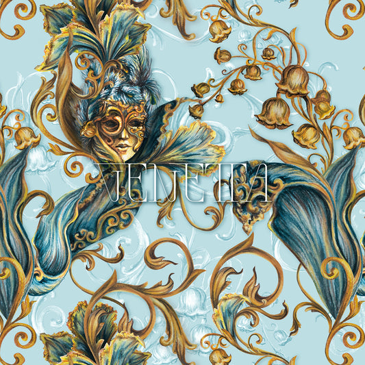 Venetta — Luxury Seamless Pattern for Wallpaper, Textile & Apparel | Hand-painted Premium Design