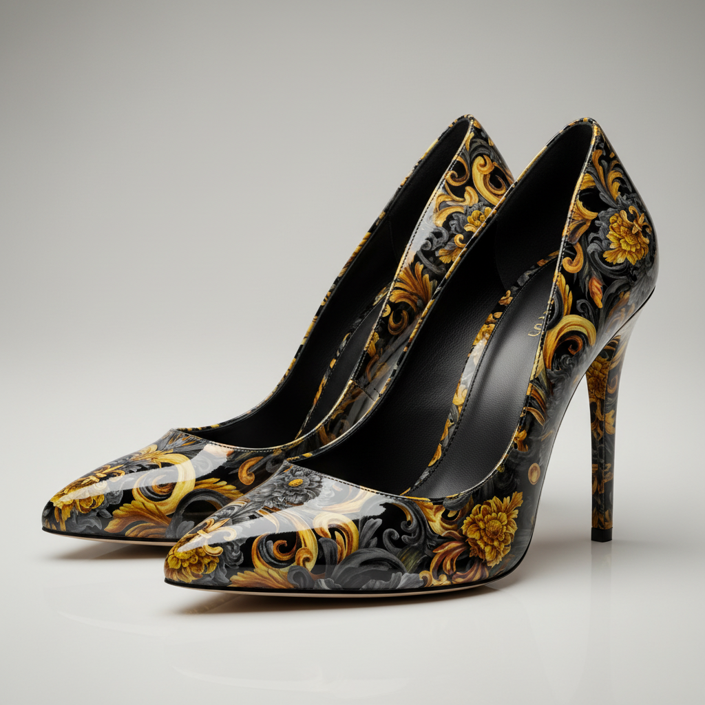 Golden Iris Damask — Luxury Seamless Pattern for Wallpaper, Textile & Apparel | Hand-painted Premium Design