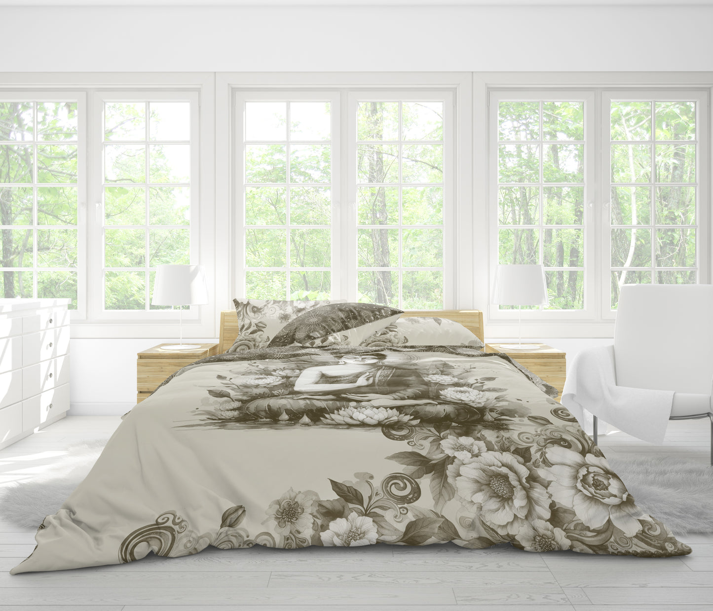 Juego de ropa de cama con diseño de caballos de estilo retro • Diseño reversible • Edredón y funda de almohada personalizados • Juego de funda nórdica • Doble Full Queen King