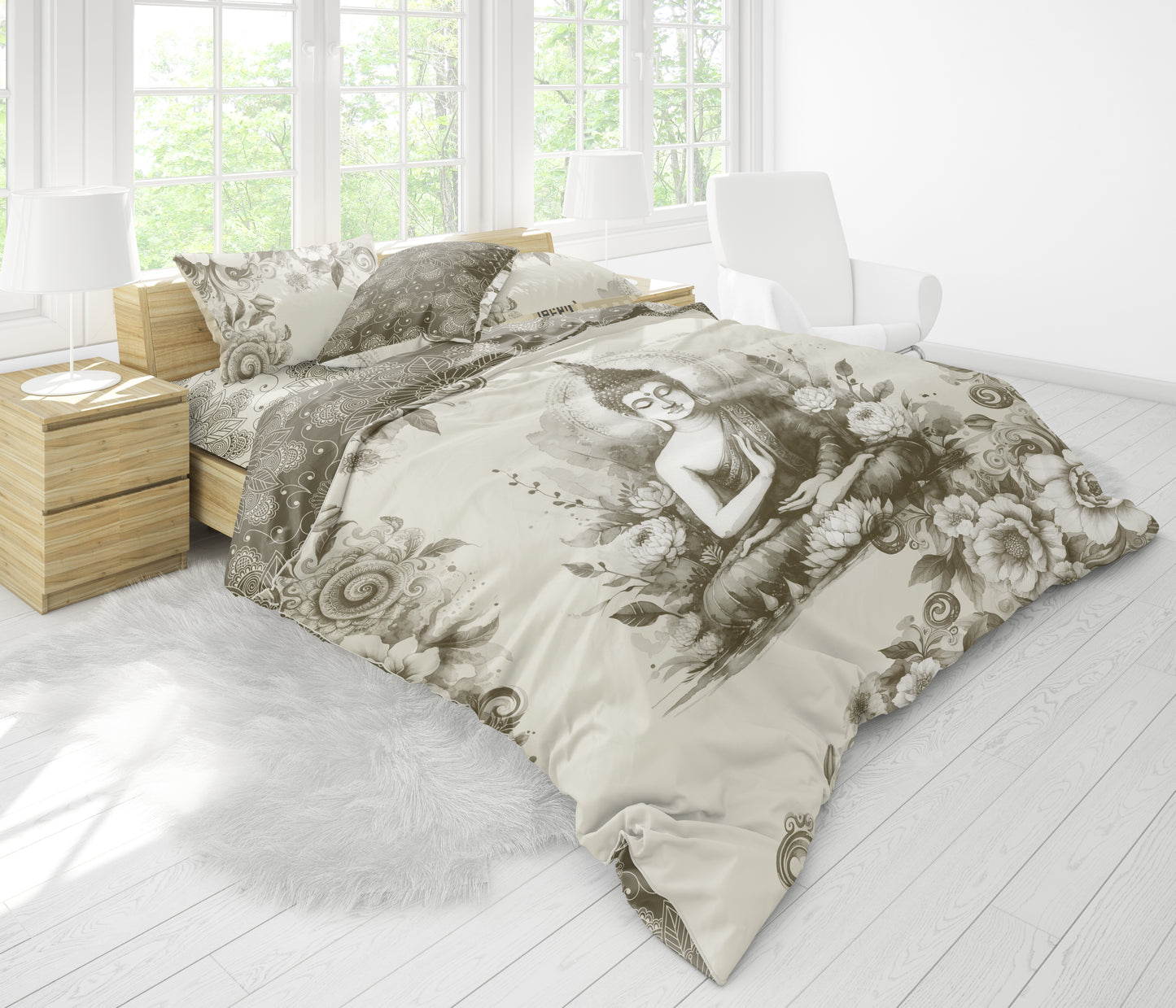 Juego de ropa de cama con diseño de caballos de estilo retro • Diseño reversible • Edredón y funda de almohada personalizados • Juego de funda nórdica • Doble Full Queen King