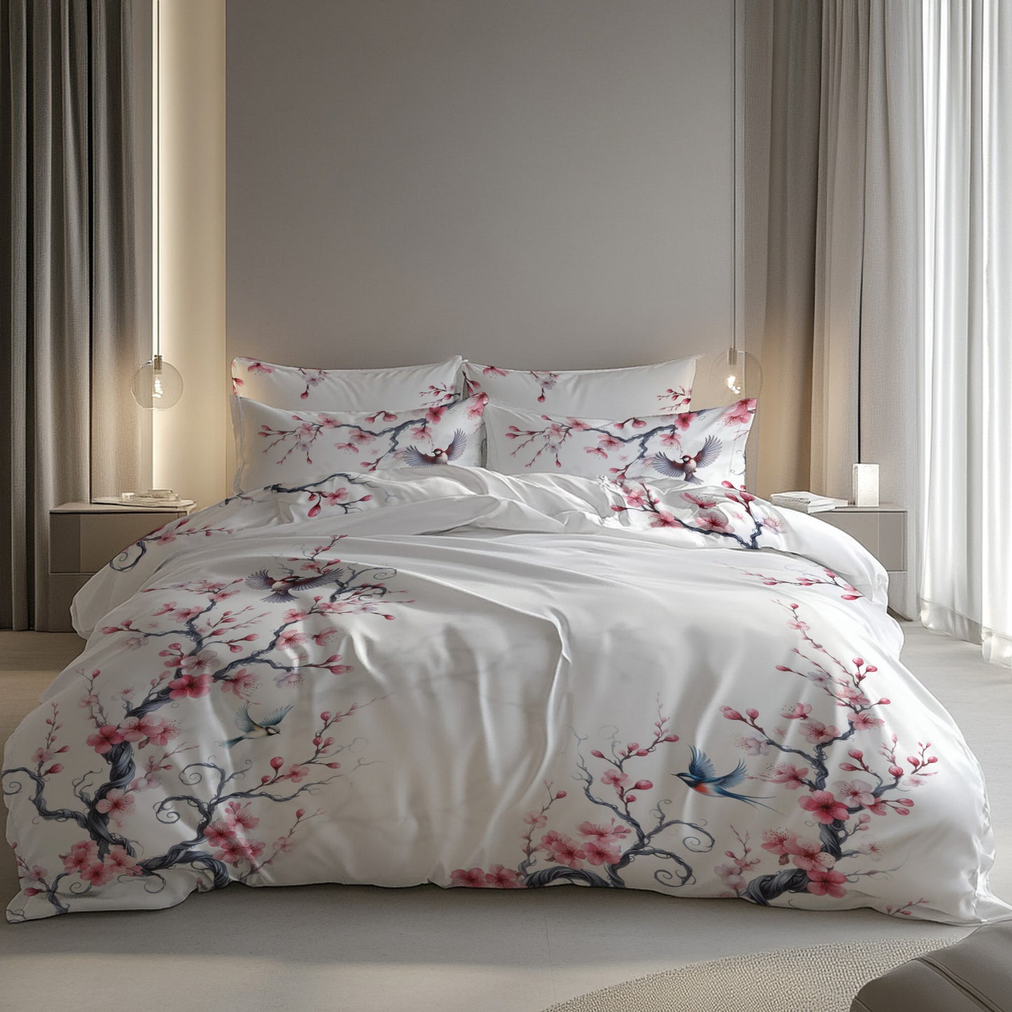 Juego de cama "Marbella"• diseño reversible excéntrico estilo griego • diseño reversible