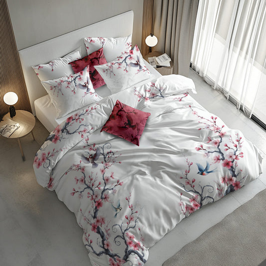 Juego de cama "Marbella"• diseño reversible excéntrico estilo griego • diseño reversible