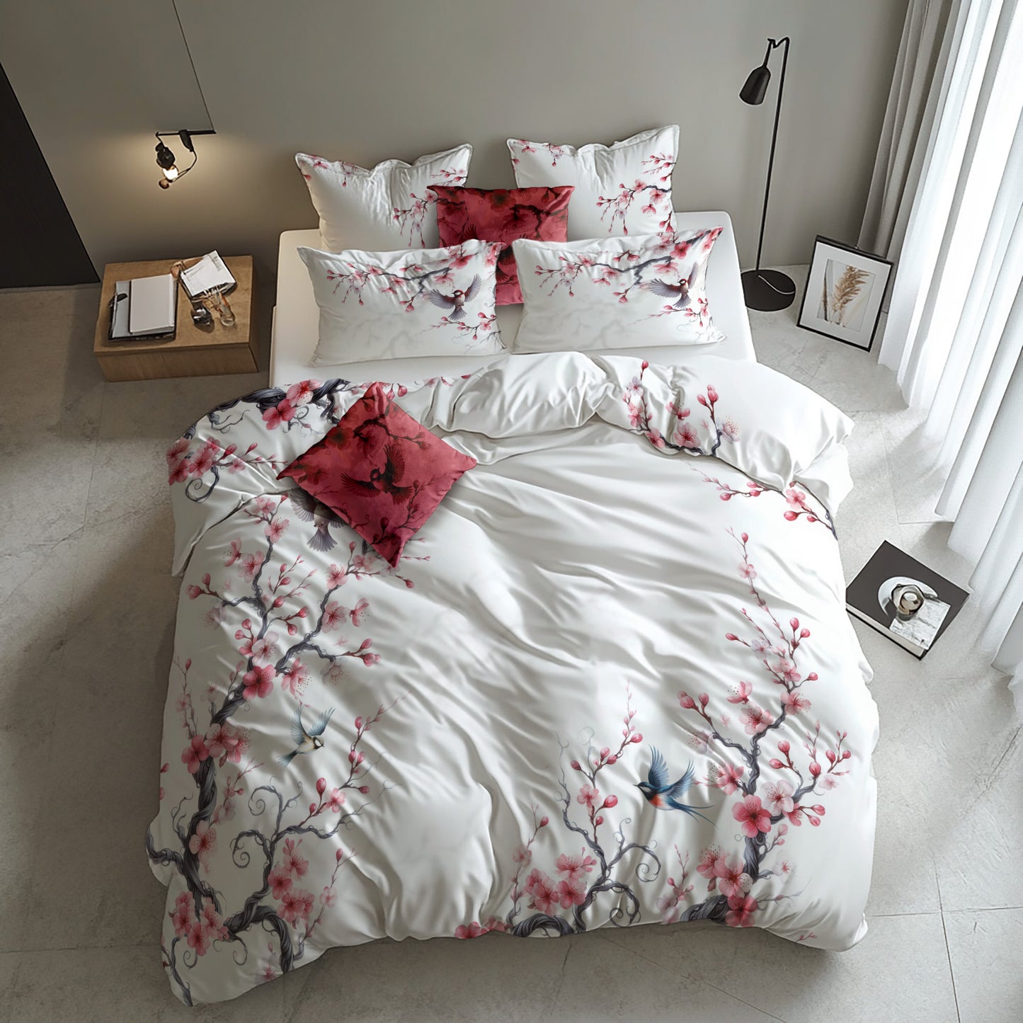 Juego de cama "Marbella"• diseño reversible excéntrico estilo griego • diseño reversible