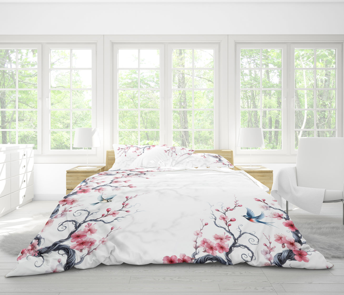 Juego de cama "Marbella"• diseño reversible excéntrico estilo griego • diseño reversible