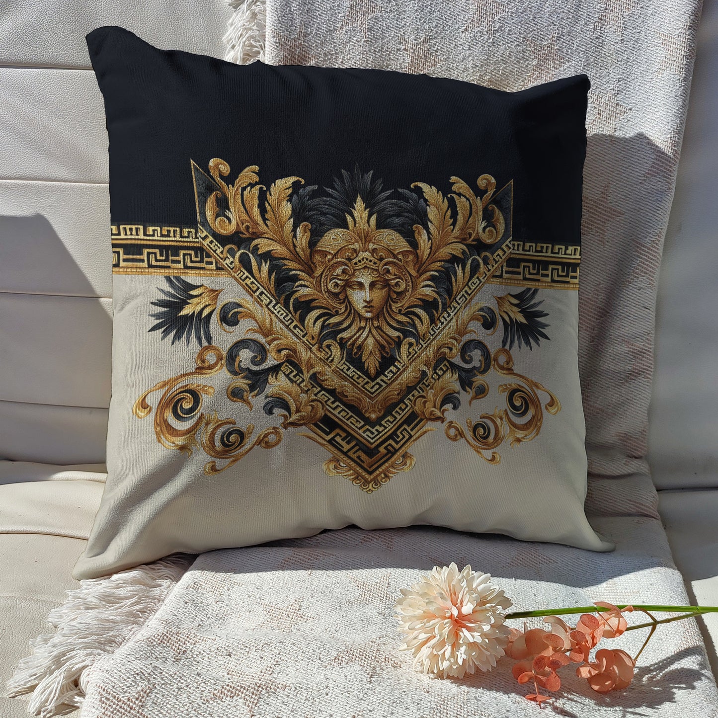 Cojín decorativo diseño original de arte barroco • INSERTO INCLUIDO • Regalo de arte