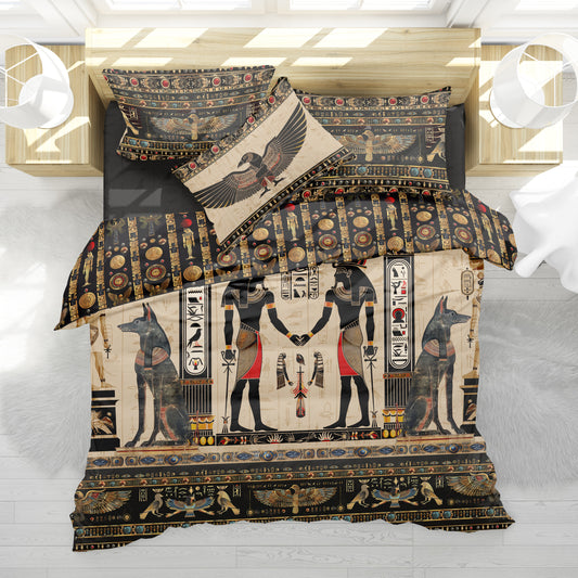Juego de cama "Marbella"• diseño reversible excéntrico estilo griego • diseño reversible