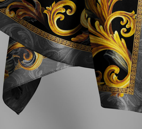 B2B Wholesale Golden Iris Luxury Scarf 10 PCS | 90x90cm Silk & Eco-Silk Options | Small Business Bulk Orders