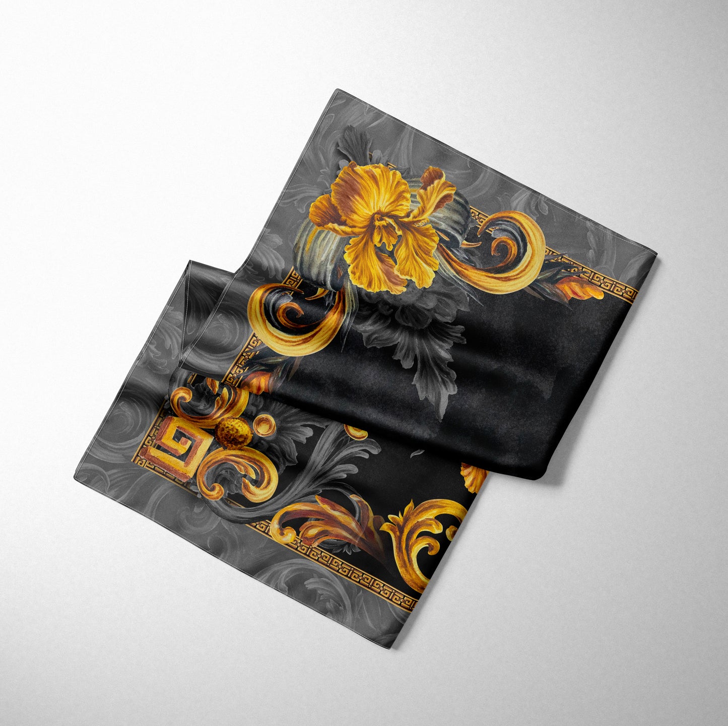 B2B Wholesale Golden Iris Luxury Scarf 10 PCS | 90x90cm Silk & Eco-Silk Options | Small Business Bulk Orders