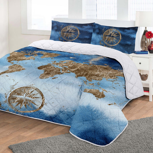 Atlas MAPA DEL MUNDO diseños vintage Edredón fino • colcha • manta para la decoración de tu dormitorio
