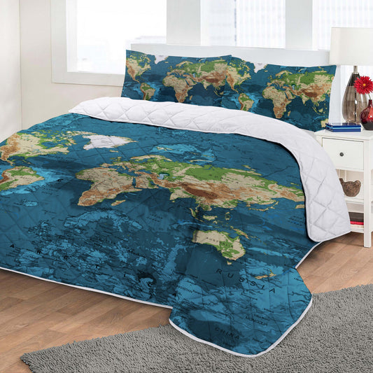 Atlas MAPA DEL MUNDO diseños vintage Edredón fino • colcha • manta para la decoración de tu dormitorio