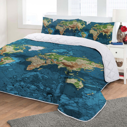 Atlas MAPA DEL MUNDO diseños vintage Edredón fino • colcha • manta para la decoración de tu dormitorio
