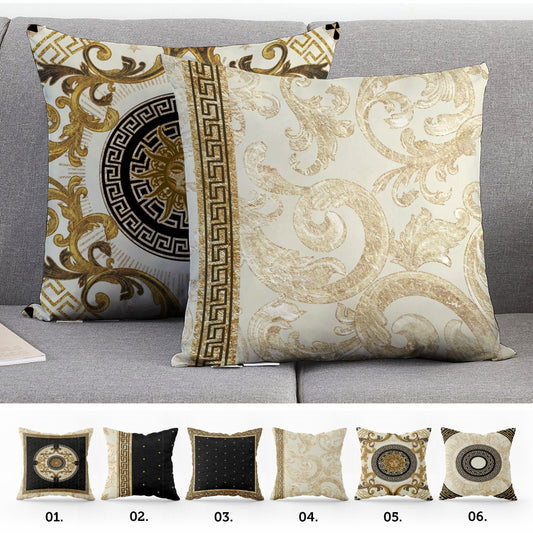 "Romero" cushion covers set • Art Gift • exclusive baroque retro gold-black design pillow covers • different sizes