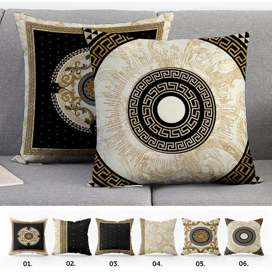 "Romero" cushion covers set • Art Gift • exclusive baroque retro gold-black design pillow covers • different sizes