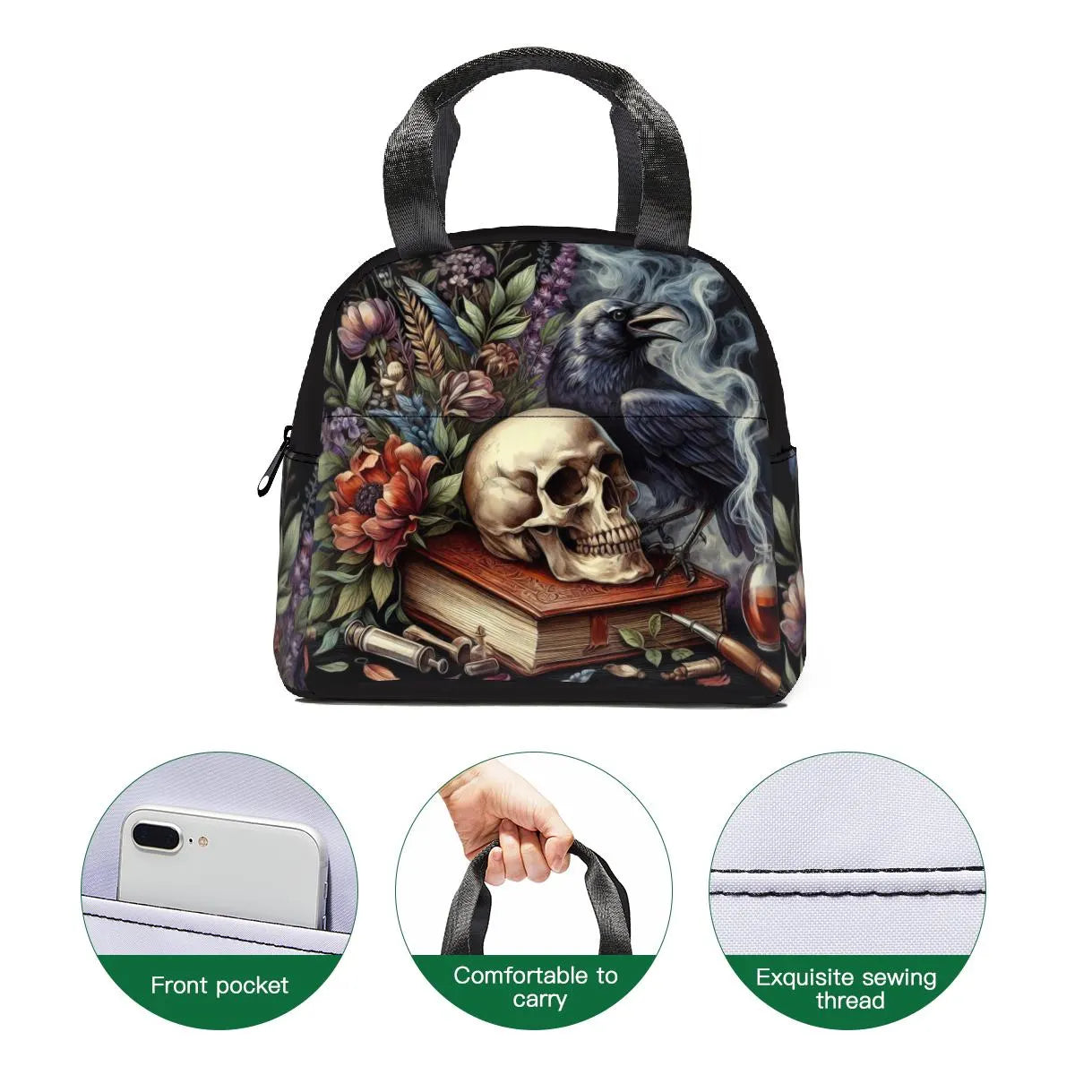 Custom Makeup Bag Lunch Bag Personalized Tote Bag Mystery Bag Whimsigoth Decor Dark Art Personalized Gifts