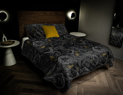 Golden Iris Noir — Luxury Seamless Pattern for Wallpaper, Textile & Apparel | Hand-painted Premium Design