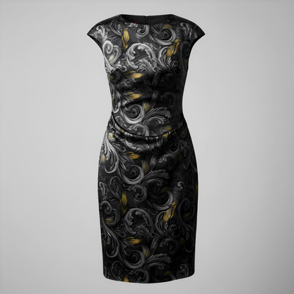 Golden Iris Noir — Luxury Seamless Pattern for Wallpaper, Textile & Apparel | Hand-painted Premium Design