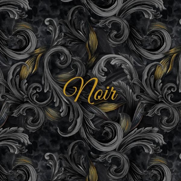 Golden Iris Noir — Luxury Seamless Pattern for Wallpaper, Textile & Apparel | Hand-painted Premium Design