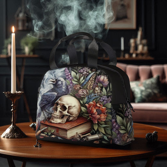 Bolsa de maquillaje personalizada, bolsa de almuerzo, bolsa de mano personalizada, bolsa misteriosa, decoración Whimsigoth, arte oscuro, regalos personalizados