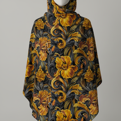 Golden Iris — Luxury Seamless Pattern for Wallpaper, Textile & Apparel | Hand-painted Premium Design