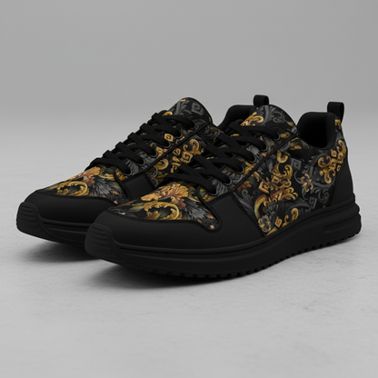 Golden Iris Elegy — Luxury Seamless Pattern for Wallpaper, Textile & Apparel | Hand-painted Premium Design