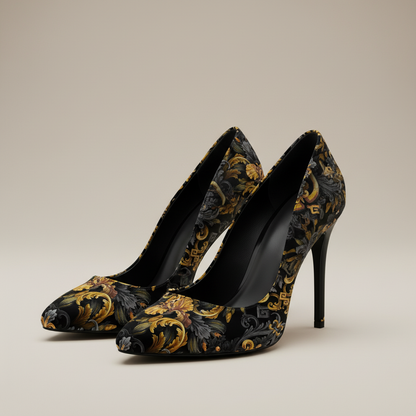 Golden Iris Elegy — Luxury Seamless Pattern for Wallpaper, Textile & Apparel | Hand-painted Premium Design