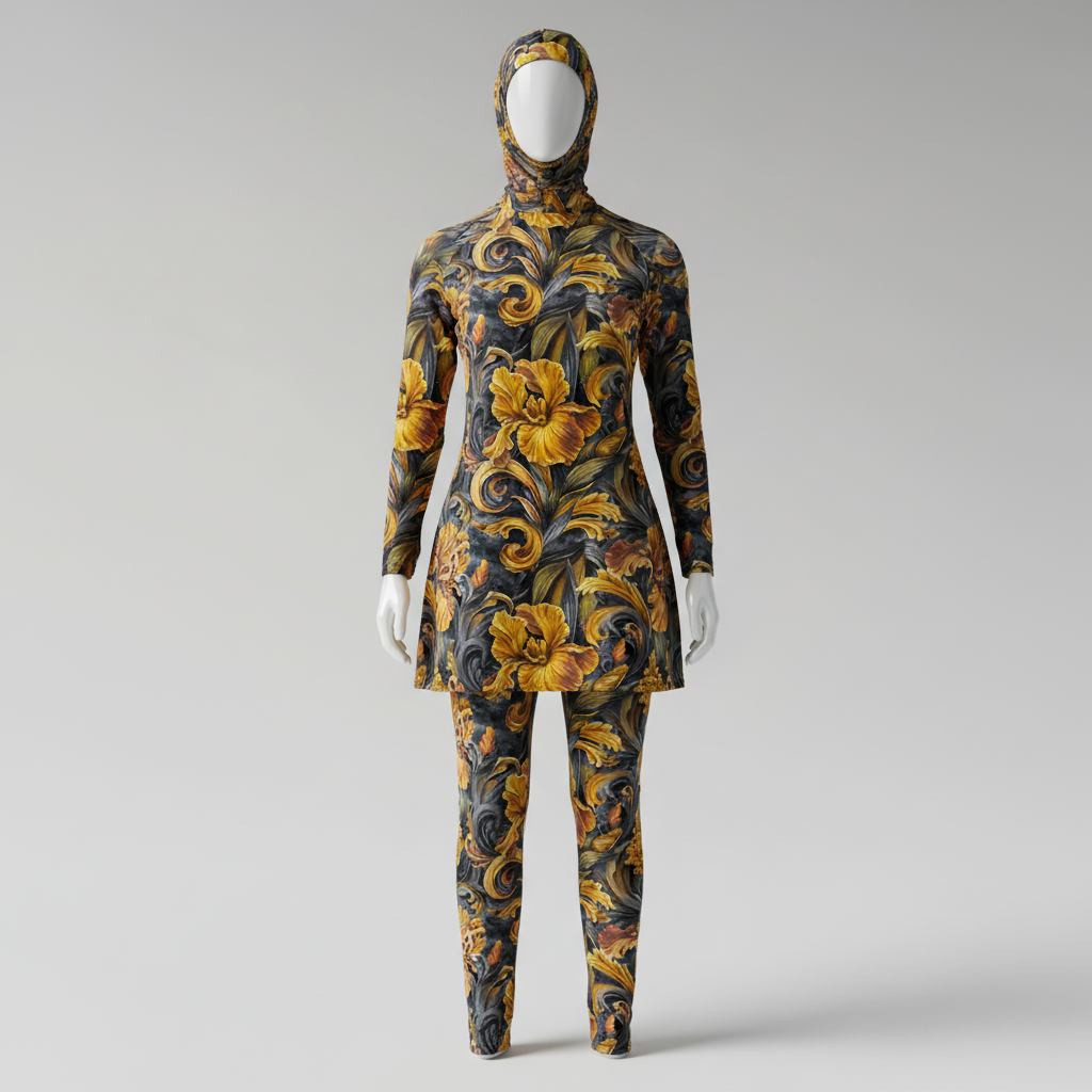 Golden Iris — Luxury Seamless Pattern for Wallpaper, Textile & Apparel | Hand-painted Premium Design