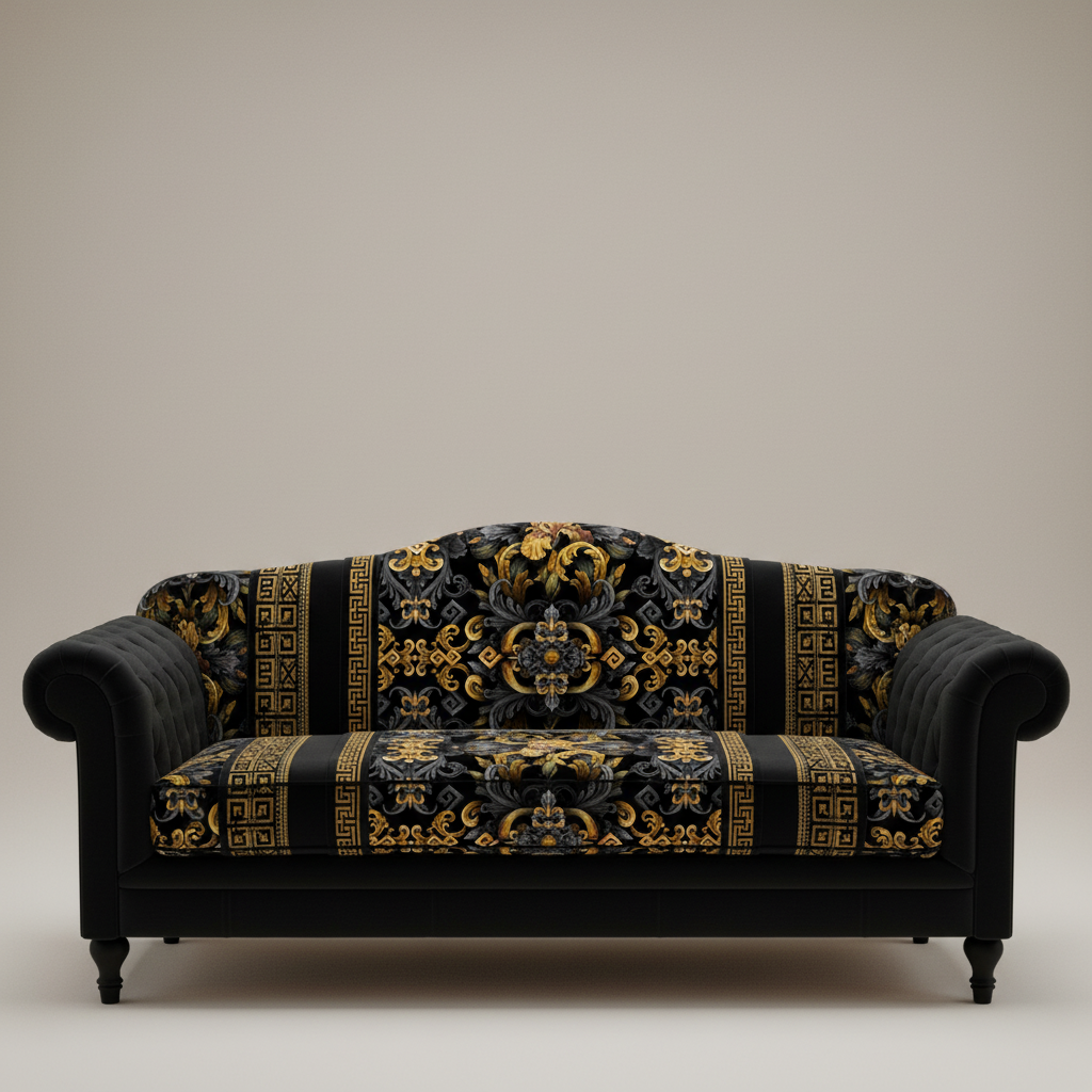 Golden Iris Elegy — Luxury Seamless Pattern for Wallpaper, Textile & Apparel | Hand-painted Premium Design