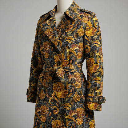 Golden Iris — Luxury Seamless Pattern for Wallpaper, Textile & Apparel | Hand-painted Premium Design