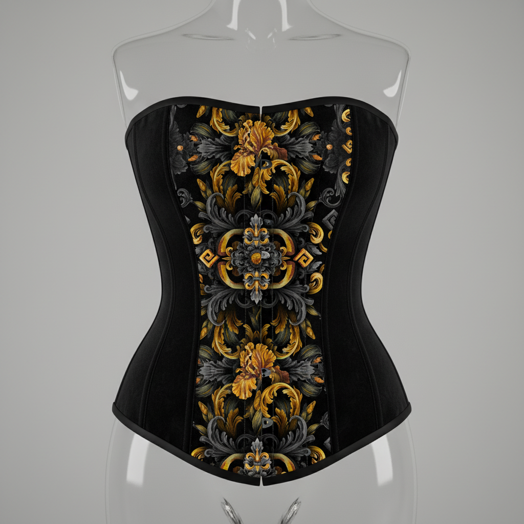 Golden Iris Elegy — Luxury Seamless Pattern for Wallpaper, Textile & Apparel | Hand-painted Premium Design