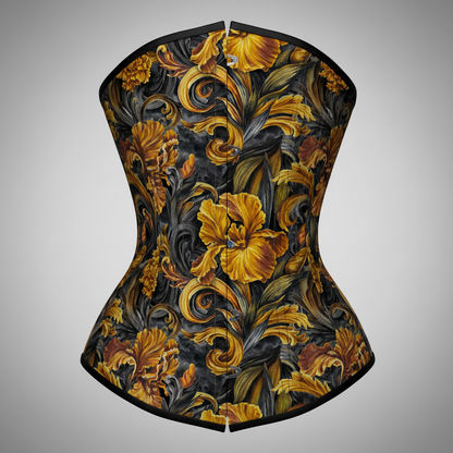 Golden Iris — Luxury Seamless Pattern for Wallpaper, Textile & Apparel | Hand-painted Premium Design